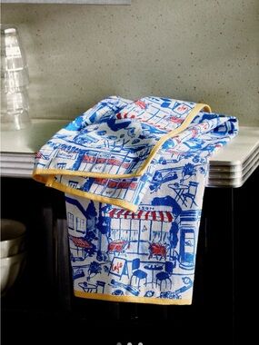 Anthropologie Damson Madder House Dish Towel
